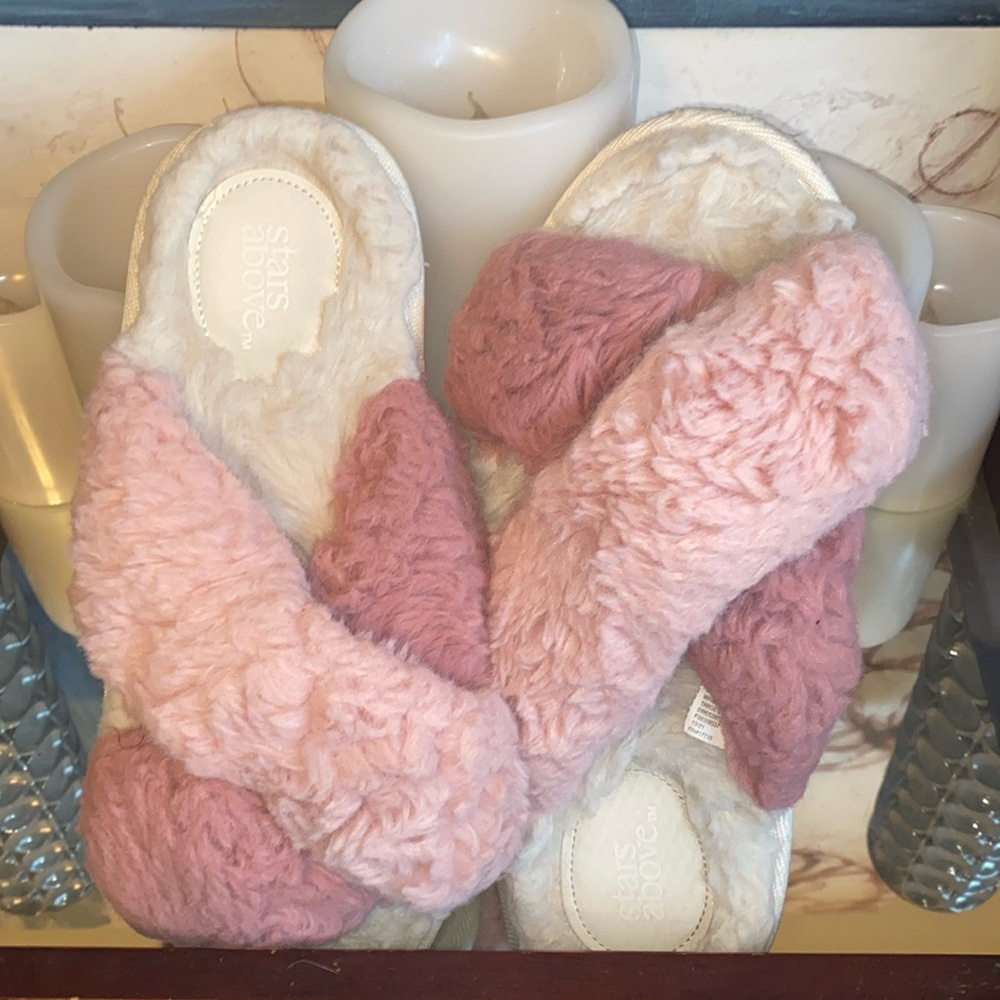 Pink and White slippers
